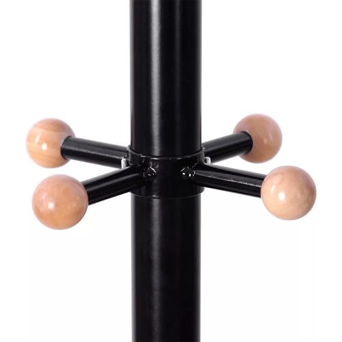 Songmics Stojaci vešiak kovový s 12 háčikmi, čierny