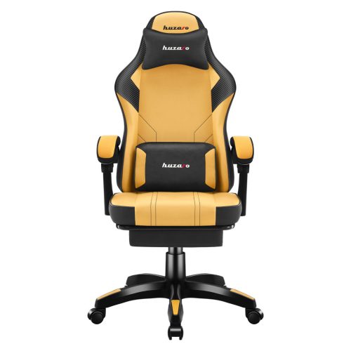 Herná stolička space s opierkou na nohy žltý