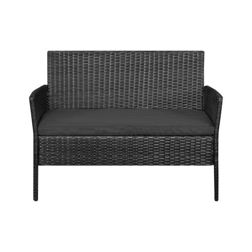 Teesa Záhradná zostava 4-miestna, čierna 