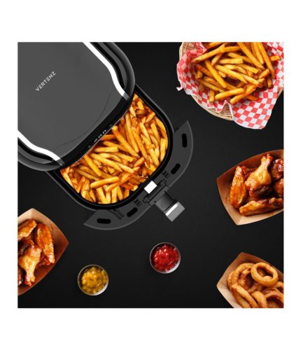 Airfryer teplovzdušná fritéza, 1800 W, 8 programov, objem 7,7 l, LED displej, čierna