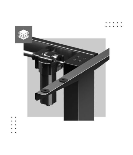 Mark Adler Rám stola Blik s elektricky nastaviteľnou výškou, nastaviteľný, 72-118 cm, kovový, pamäťová funkcia, čierny