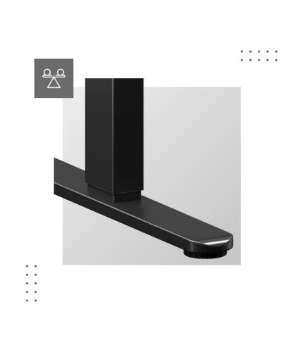 Mark Adler Rám stola Blik s elektricky nastaviteľnou výškou, nastaviteľný, 72-118 cm, kovový, pamäťová funkcia, čierny